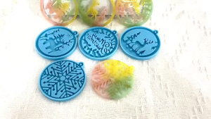 Set of 4 Stylish Keyring Moulds Easy to Use Christmas Theme Keychain Mold Molds for Craft Lovers and Workshops