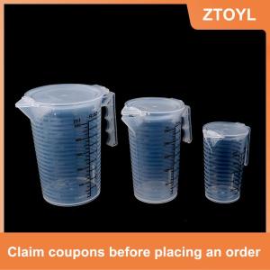 【ZTOYL】 100 250 500ml đo ly Jug rõ ràng Baking nhà bếp bột nước với bìa SC