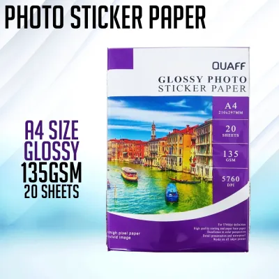 VSPH QUAFF GLOSSY PHOTO STICKER A4 135GSM