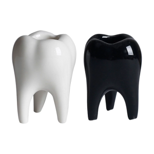 กระถางปลูกต้นไม้เซรามิกเนื้อรูปร่างฟันกระถางต้นไม้ริมหน้าต่างกระบองเพชร Kado untuk Ibu ตกแต่งโต๊ะในห้องนอน