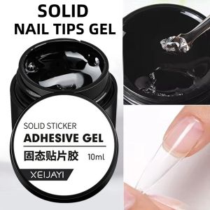 10g Solid Nail Tips Gel Acrylic Extend Gel Manicure Extension Glue Multifunctional Solidity Nail Glue Transparent Nail Sheets Nail Clippers Glue Remover Nail Salon Tool