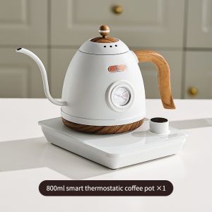 Bincoo cà phê ấm đun nước điện nhiệt độ thông minh điều khiển tay pha bình nước nhiệt thích hợp cho gia đình và văn phòng 800ml