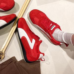 2026 Women Walking Shoes Red Lace-Up Women Sneakers Skateboarding Shoes Casual Shoes Jogging Casual Sneakers De Mujer 624