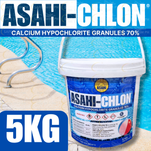 ASAHICHLON CALCIUM HYPOCHLORITE CHLORINE 70% 5KG FOR POOLS AND WATER TREATMENT