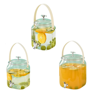 Multipurpose Portable Beverage Container Flows Control Spigot Silicone Seal Cold Water Jugs Kitchen Essential