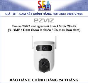Camera Wifi 2 mắt ngoài trời Ezviz CS-H9c 6MP / 10MP  (Đàm thoại 2 chiều / Có màu ban đêm)