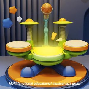 NEXASHOP Drum Drum Set Toys Plastic Piano Montessori Toys  Multifunctional Xylophone Drum Set Toddlers
