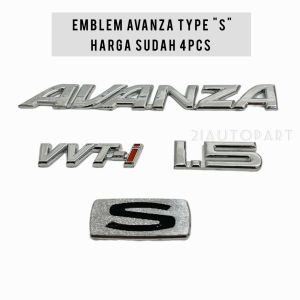 Emblem Avanza Type "S" Full Chrome Harga Sudah 4PCS