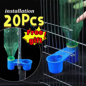 【Buy 10 get 10】Pet Bird Waterer Plastic Automatic Drinking Water Bowl Parrot Cage Waterer Beverage Bottle Interface Waterer