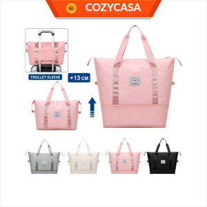 【CozyCasa】 Expandable Weekender Bag | Wet-Dry Compartment & Trolley Sleeve