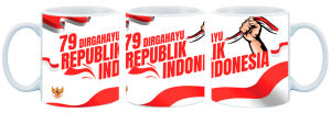 Mug Gelas Keramik Kemerdekaan Indonesia Cetak HD SNI Import