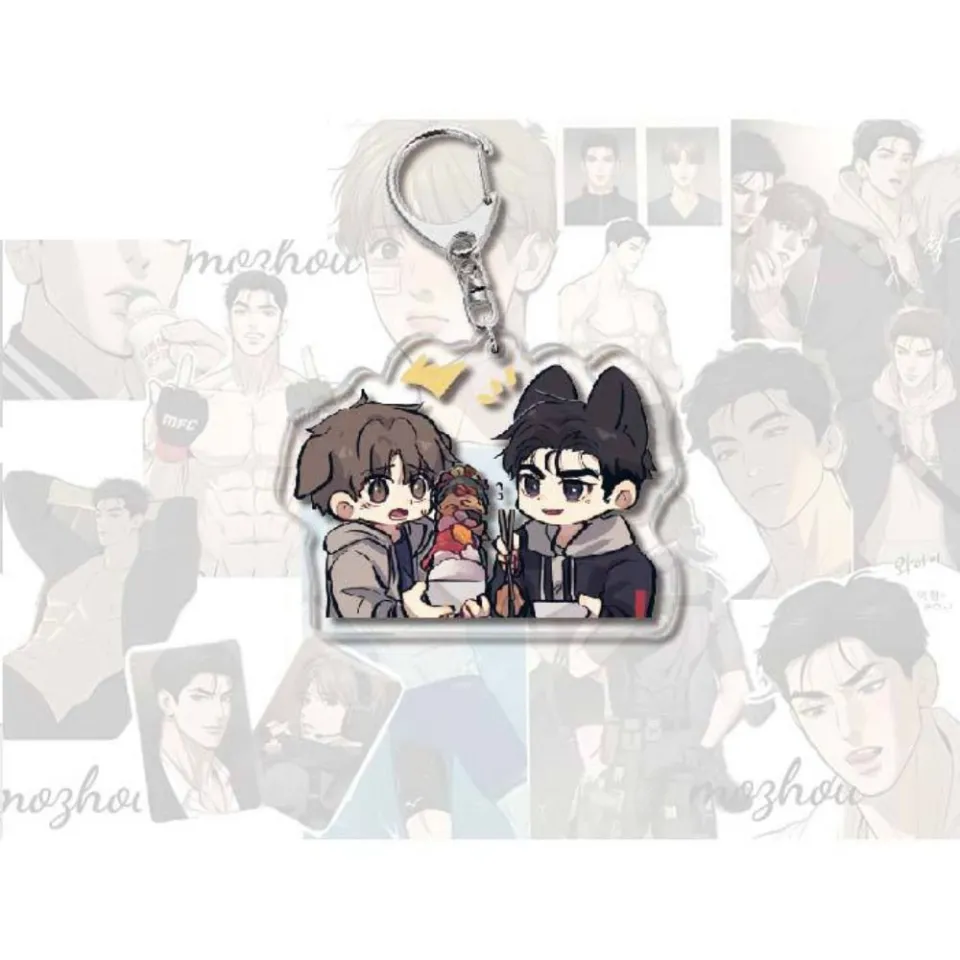 XZCXC Manwha Jinx Joo Jaekyung Kim Dan Keychain Korean Manga Cartoon Figure  Manwha Jinx Acrylic Pendant Key Holder BL Manwha Jinx Keychain Kids Gift