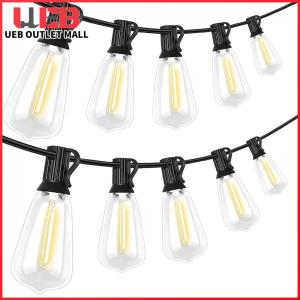 UEB Shatterproof Solar String Lights G40 Globe Bulbs for Automotive and Outdoor Decoration Waterproof LED Lighting