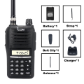 Icom Radio original japan V86 Portable Two Way Radio Walkie Talkie Long Range 15KM VHF 7 Watts Outdoor/Marine/Hotel/Mountain Area Clear Audio Handheld 207 Channels Waterproof/dustproof/shockproof IP54. 