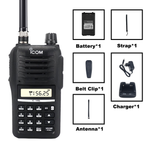 Icom Radio original japan V86 Portable Two Way Radio Walkie Talkie Long Range 15KM VHF 7 Watts Outdoor/Marine/Hotel/Mountain Area Clear Audio Handheld 207 Channels Waterproof/dustproof/shockproof IP54