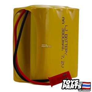 BATTER 7.2V 3800 mAh. Plug JST ถ่านรถบังคับ 7.2โวลต์ 3800 มิลิแอมป์ แพ๊คแบบ 3ก้อน2ชั้น (เป็นถ่าน AA 6ก้อนต่อแพ๊ค) มีปลั๊กแบบ JST (สีแดง) ส่งจากกรุงเทพ