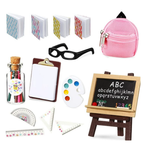 Detailed Dollhouses School Supplies and Accessories for Model Collector and Creative Dollhouses Classroom Scene Display