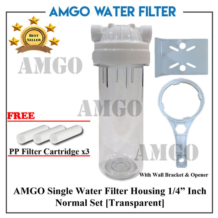 AMGO 1/2" inches Single Water Filter Normal Set Single Filter,Water