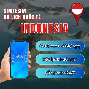 eSim Du Lịch Indonesia – Lướt Web Tốc Độ Cao Cài Đặt Nhanh Bằng Mã QR | FREESHIP - CHƯA KÍCH HOẠT
