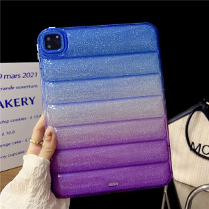 Gradient TPU Painted Case For iPad Mini 4 5 6 Air Pro 9.7" 10.2" 4th 5th 6th 7th 8th 9th 10th Gen 12.9" 10.5" 11.0" 10.9" 2021 2022 2019 2020 Kids Tablet Heavy Duty Shockproof Silicone Cover