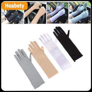 【2-3 days delivery】 1Pair Mittens Sunscreen Driving Gloves Stretch Women Anti UV Mid-long Breathable Glove For Spring Summer Thin Gloves