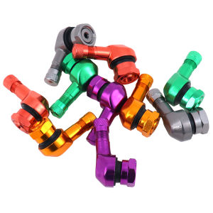 Follow Get New[Beautiful SS] 2 x CNC motorcycle 90 degree angle wheel tire stem tubeless valve aluminum