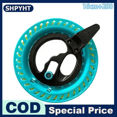 SHPYHT 1 Piece 200 300 400M Kite Reel Winder Fire Wheel String Flying Handle Tool String Line Outdoor Round Blue For Fying Kites
