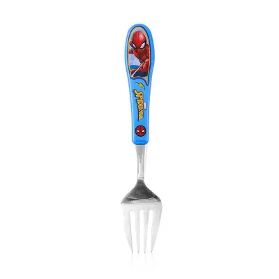 Disney Kids Spoon Fork Set 304 Stainless Steel Spider-Man Cartoon Marvel Heroes Set with Case Portable