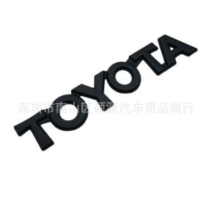 适用于TOYOTA金属英文字母车贴 丰田卡罗拉凯美瑞后备箱标志贴