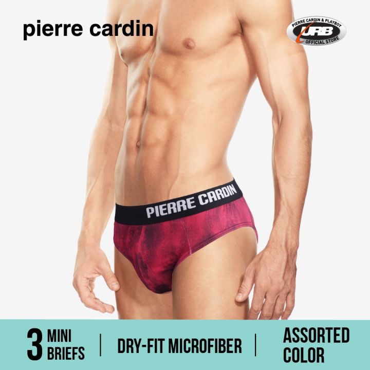 3 Pieces) Dri-Fit Microfiber Spandex Pierre Cardin Men's Mini Brief -  PC2154-3M
