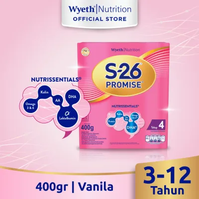 S-26 PROMISE Tahap 4 Vanila Susu Bubuk untuk Anak Usia 3-12 Tahun 400gr