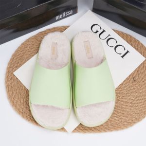 Melissa Melissa น่ารักขนยาวบรอดแบนด์แบนรองเท้าผู้หญิงที่สะดวกสบาย