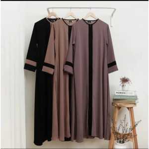 Gamis abaya Turkey Katun polos  Premium busui