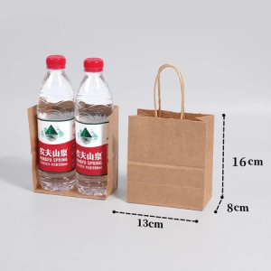 25pcs Paper Bag Birthday Party Kraft Paper Reusable High Quality Bag with Handles Candy Gift Handbag Tote Packing Pouch