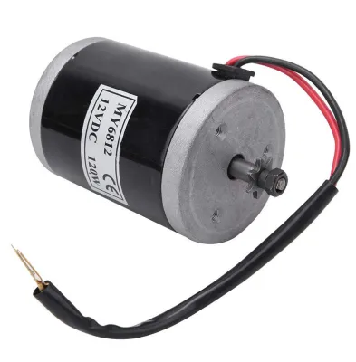 12V 100W High Speed Brush Motor with 384 Pulley Belt Electric Motor for Electric Scooter MY6812 Dc 150w 120W 100W 12V/24v / high speed motor with sprocket scooter small brush motor 2500 RPM