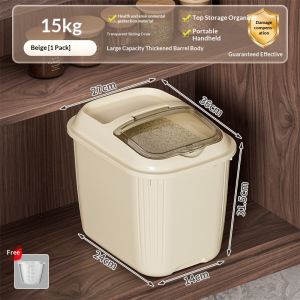 Mettle Vault Square Airtight Rice Container with Transparent Lid Large Capacity Kitchen Storage Bin for Pet Food and Grains Moisture & Pest Proof
