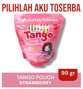 WAFER TANGO POUCH STRAWBERRY 100 gr - ( HARGA SATUAN POUCH )