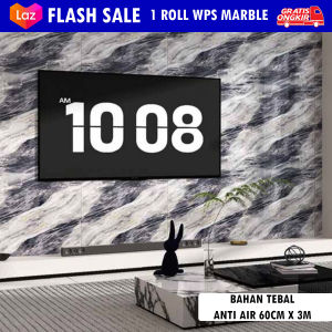 WALLPAPER FOAM PVC MARMER 1 ROLL 60 CM X 3 METER MARBLE FOAM DINDING MOTIF MARBLE STIKER