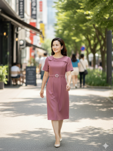 Đầm Trung Niên Trẻ Trung Thiết Kế Trang Nhã Thanh Lịch Sang Trọng Đi Tiệc Cao Cấp Cho Mẹ lt779