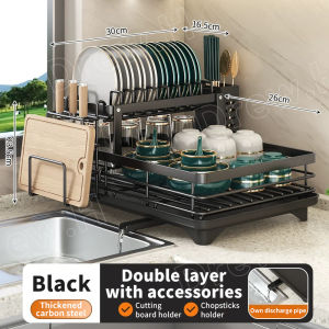 Rak Pinggan Sinki Dish Drainer Rak Dish Rack Kitchen Rack Dish Drainer Racks Utensil Holder Plate Storage Organizer
