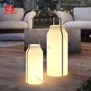 Đèn Lồng Sân Vườn Chao Nhựa Ánh Sáng Ấm Thiết Kế Tối Giản