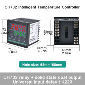 Original Aideepen CH102 CH402 CH702 CH902 Dual Output SSR and Relay Two Relay Output LCD Digital Intelligent Temperature Controller 220V