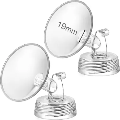 Replacement Flange Compatible with Spectra S1 S2 Pumps 19mm Wide-Mouth Flange Polypropylene(PP)，BPA Free，Not Spectra Original（2PCS）