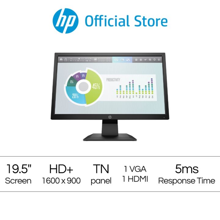 [ผ่อน 0%] HP Monitor P204v 19.5-inch | Lazada.co.th