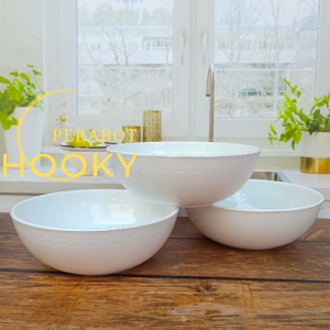 SET piring melamin isi 6 pcs PAKET PIRING MANGKUK MELAMINTEBAL PUTIH MEWAH 9 INCH