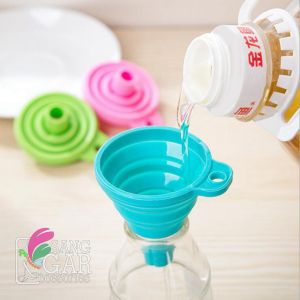SGA RT75 Corong Silikon Lipat untuk Refill Sabun Minyak Sirup - Portable Silicone Folding Funnel - Warna Random