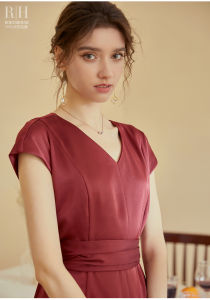 Đầm phi xòe cổ tim siêu đẹp tay ngắn kèm đai eo