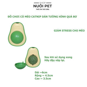 Đồ chơi catnip dán tường hình quả bơ cho mèo cỏ mèo catnip - Nuôi Pet Shop