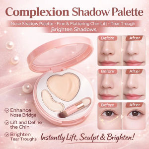 HFH 30 Seconds Under-Eye Brightening Highlighter Dual Shade Concealer Palette Instant Cover Tear Trough Natural Glow Makeup Compact