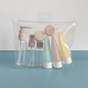 11pcs Travel Bottle Set for Toiletries Travel Liquid Container Portable Tool Approved Travel Size Refillable Spray Lotion Shampoo